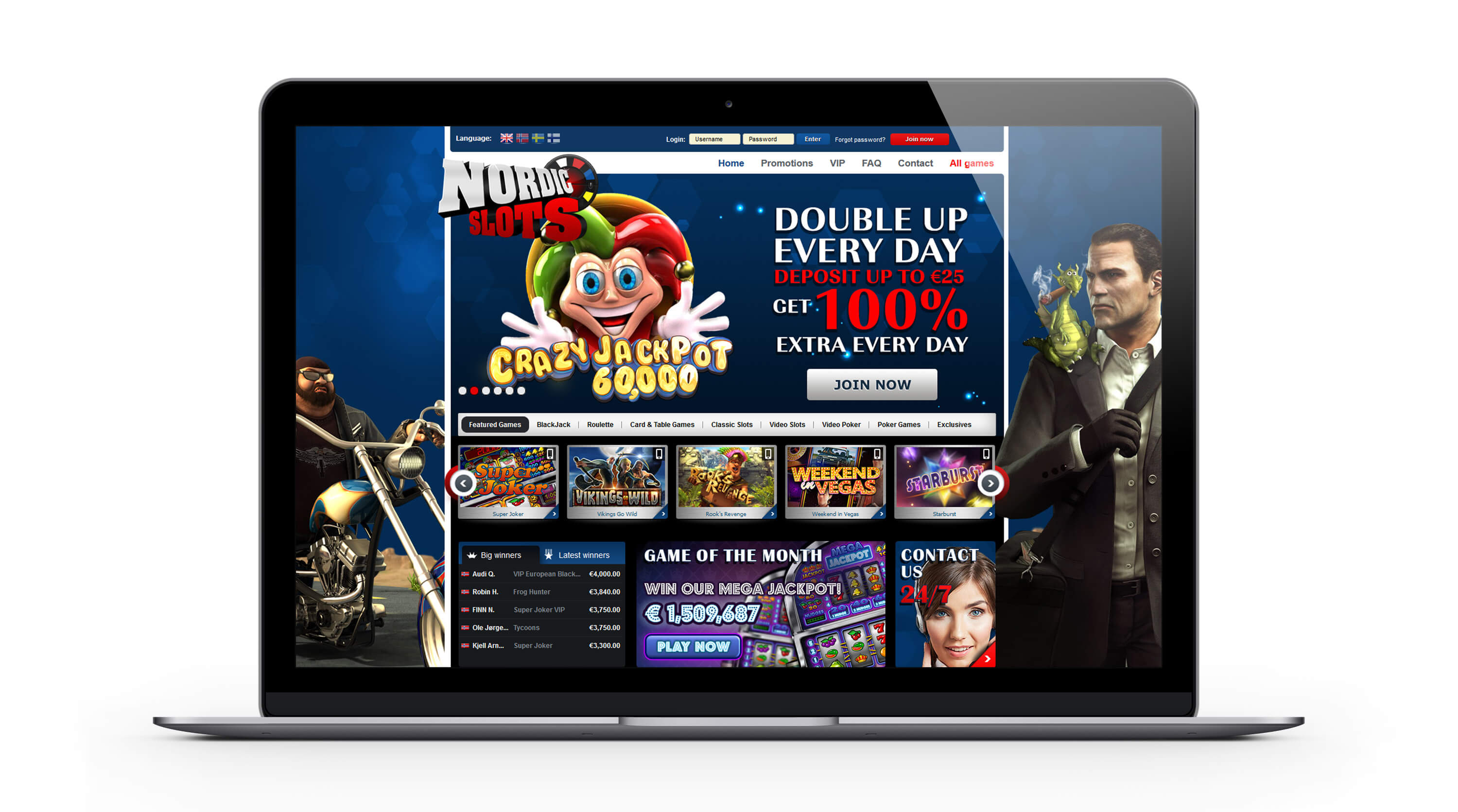 Nordic Slots : 100€ Bonus Bienvenue sur le meilleur casino en ligne