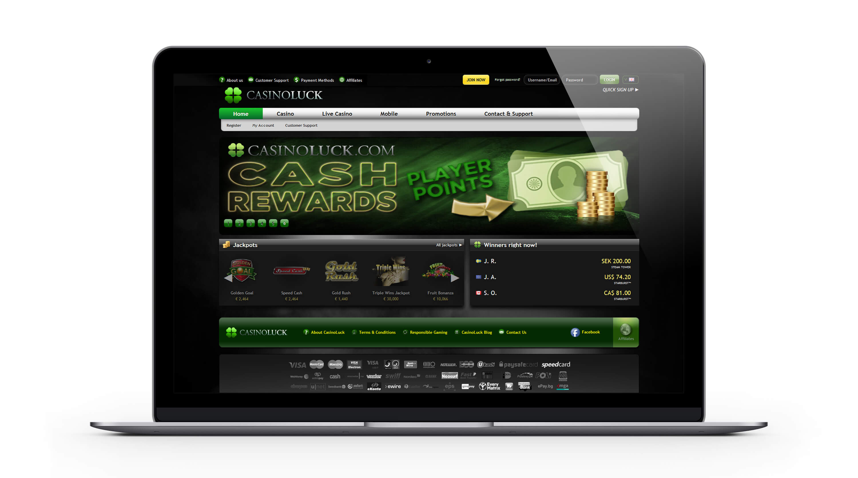 Casino Luck : jouez sur le casino en ligne qui vous apporte la chance!