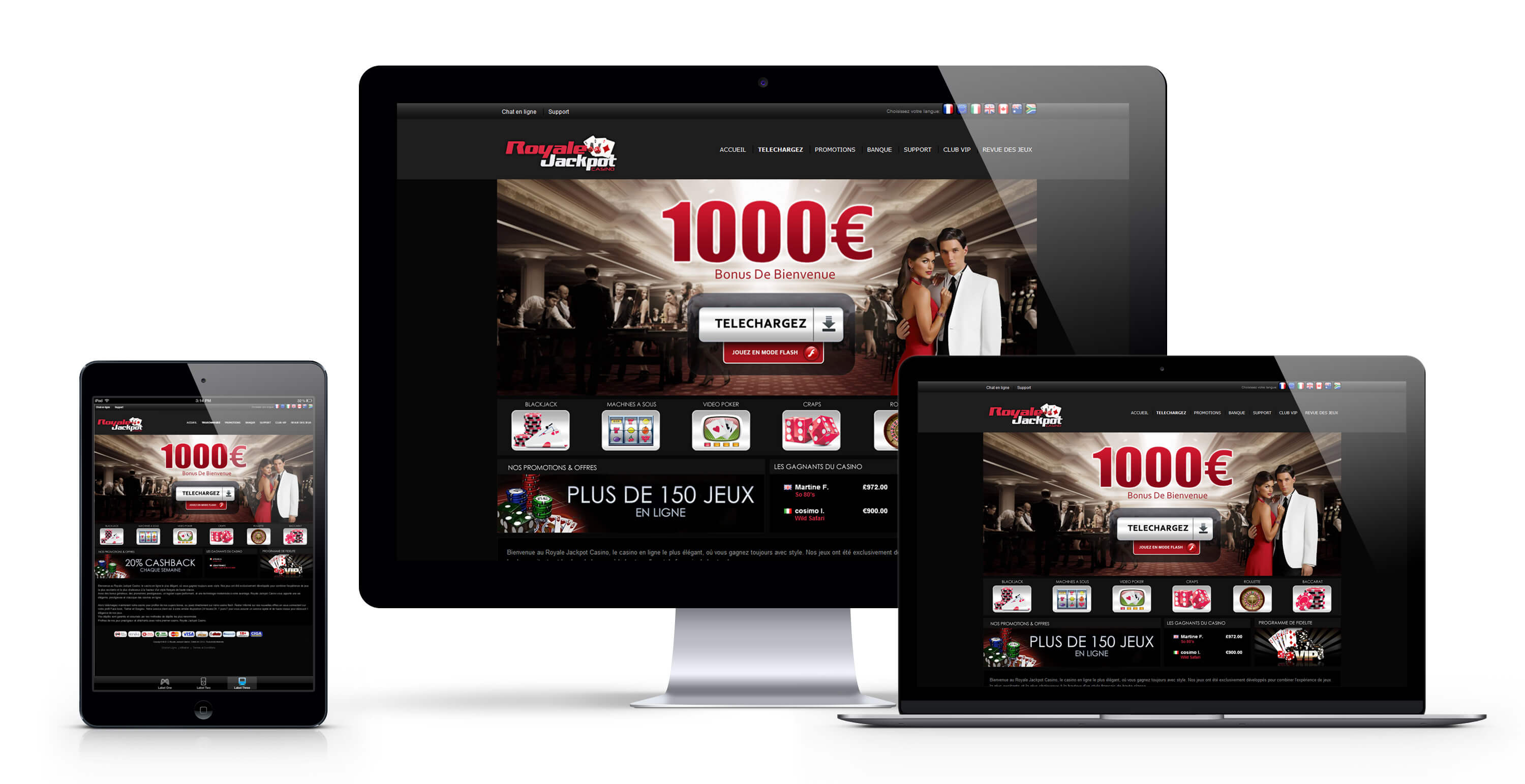 Royale jackpot casino : 1000€ Bonus Bienvenue sur le casino en ligne français